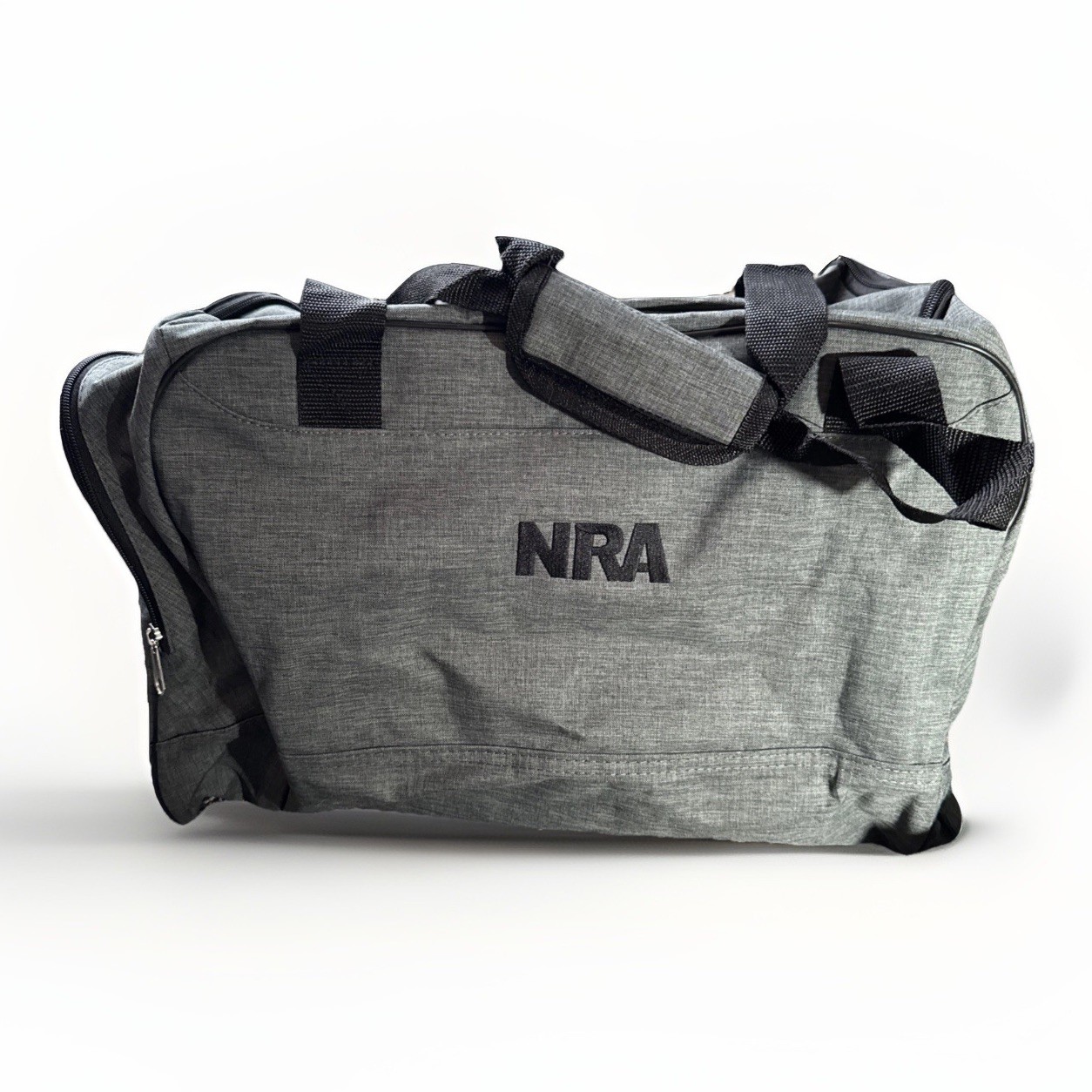 NRA National Rifle Association Black/Gray Duffel 19”X12”X12”Range Carry On Bag