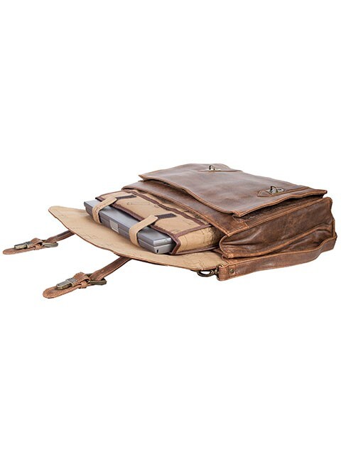Scully Leather – Aero Squadron Leather Satchel Briefcase