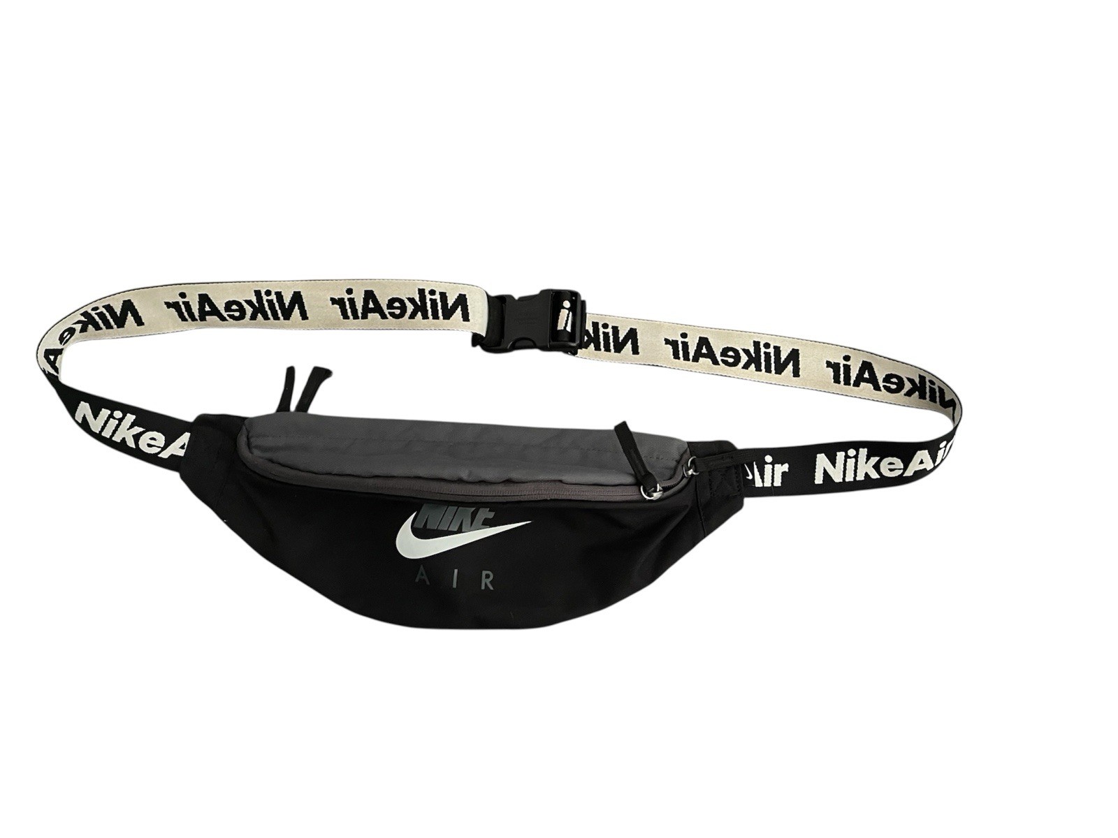 Nike Air Heritage Fanny Cross Body Pack Zip Hip Black Transparent Pack