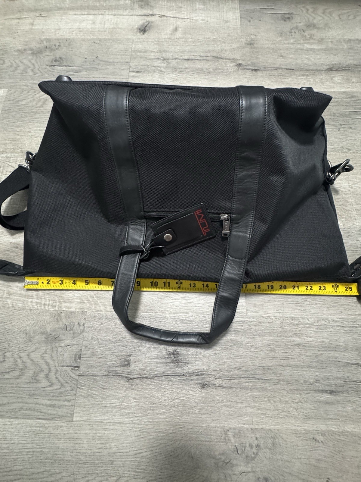 TUMI Used Once Alpha Ballistic Nylon Black Satchel Duffle Bag Travel