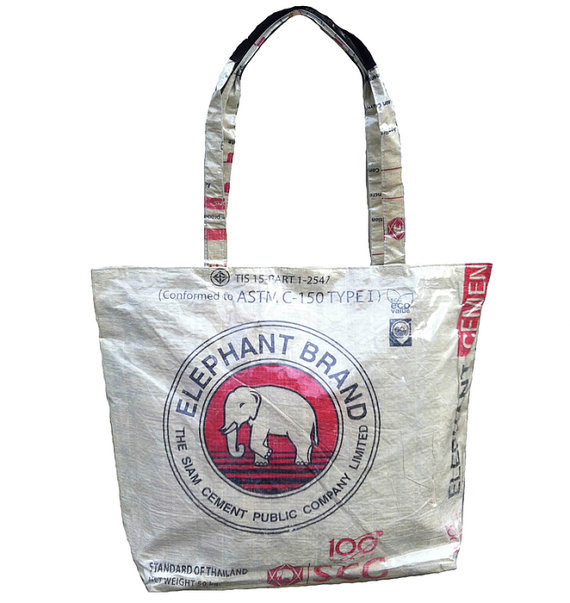 Fair Trade Elephant Brand Recycled Deluxe Beach Tote Bag Handmade in Cambodia