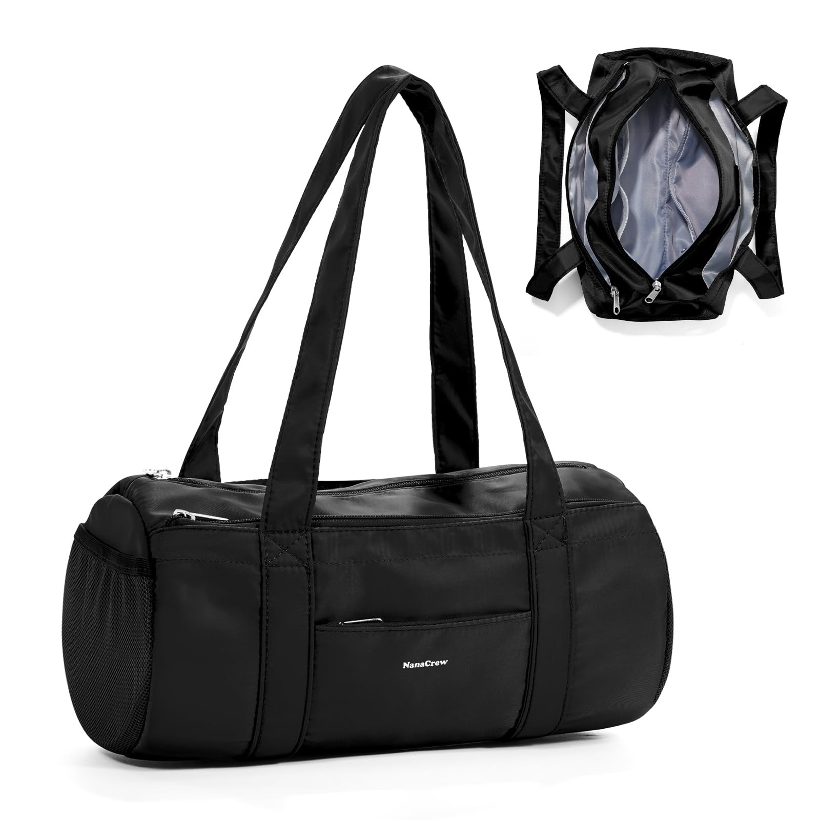 Mini Duffle Bag 13.78” Small Gym Bag, Lightweight Carry On Weekender Overnigh…