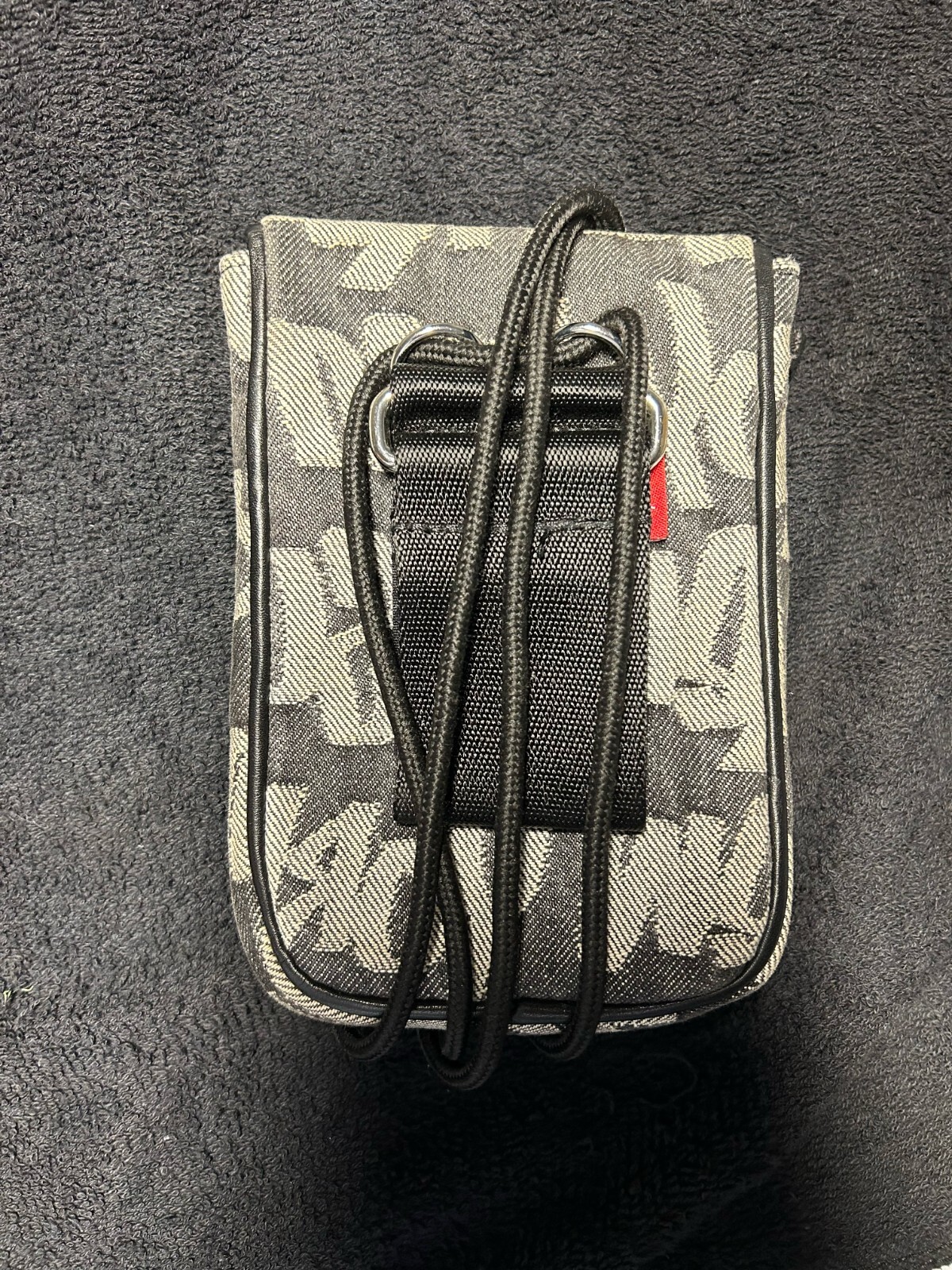 Supreme Shoulder Bag SS22 Fat Tip Jacquard Denim Neck Pouch Grey RARE