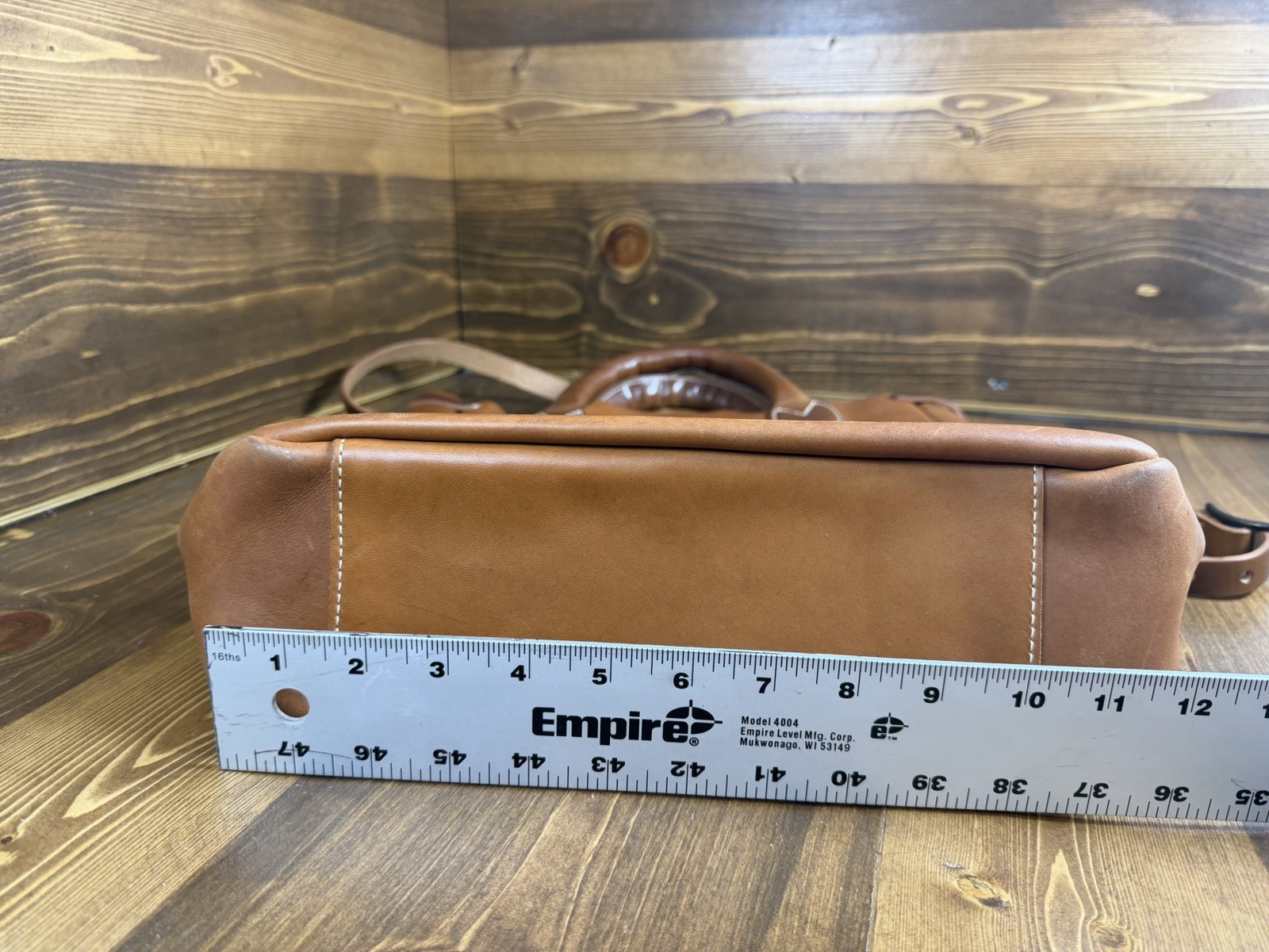 Saddleback Leather Satchel/Briefcase/Tote Open Concept Bag W/Removable Strap