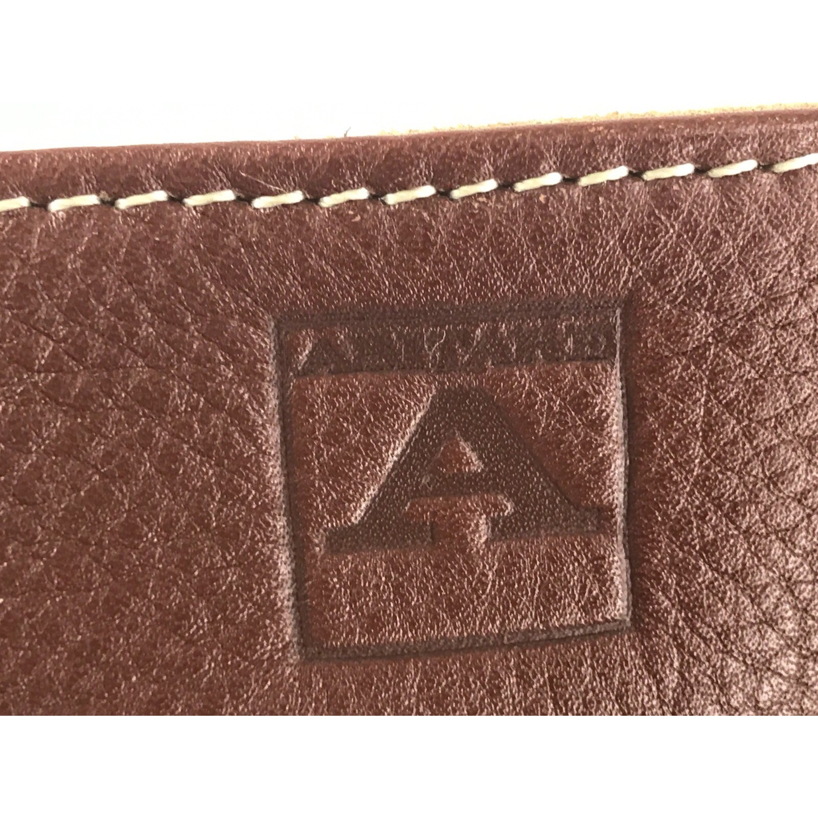 Abitare Briefcase Document Bag Mens Brown Genuine Leather Top Handle Push Lock