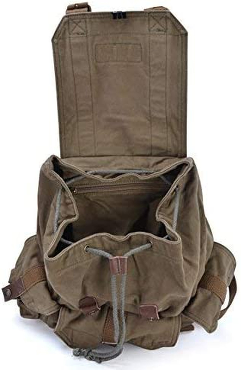 21101AMG Specially High Density Thick Canvas Backpack Rucksack, Field Tan, Large