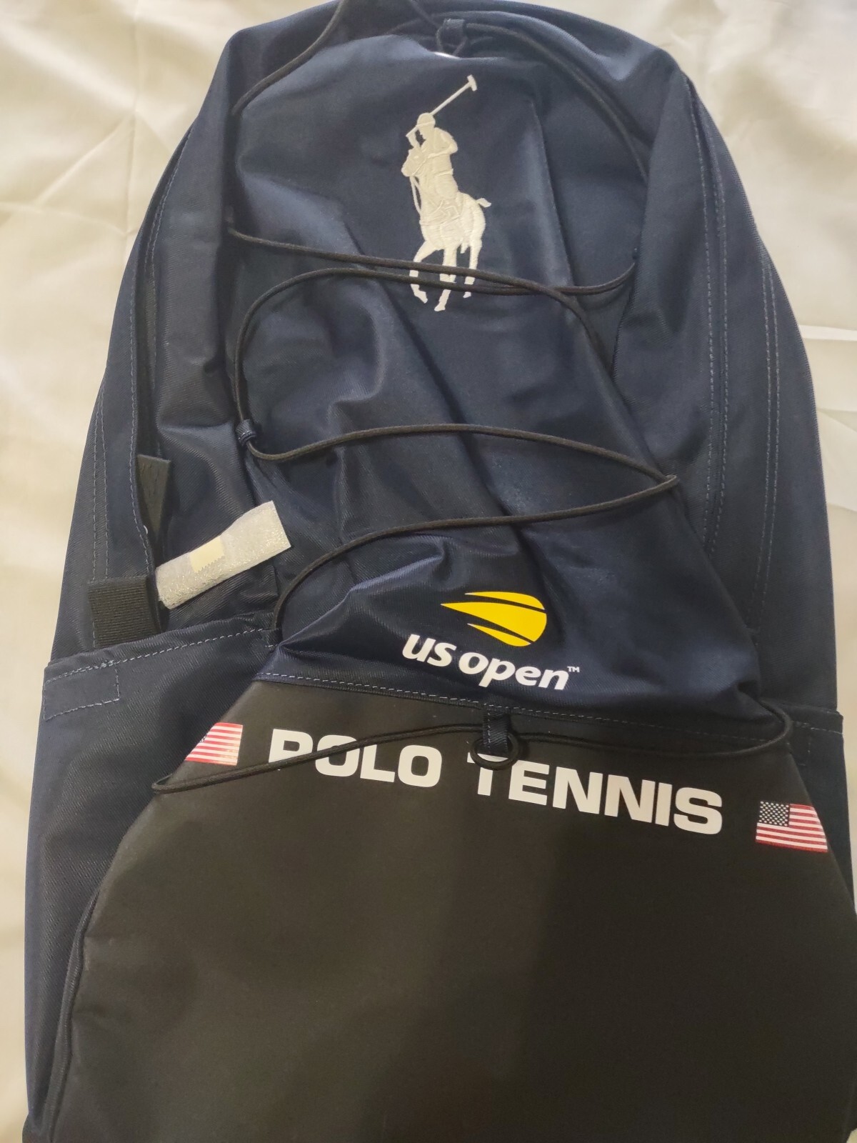 Ralph Lauren Rare US Open Tennis Embroidered Big Pony Navy Blue Backpack New