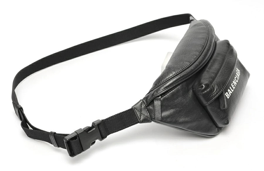 BALENCIAGA Everyday Belt Bag 579617 Leather Black