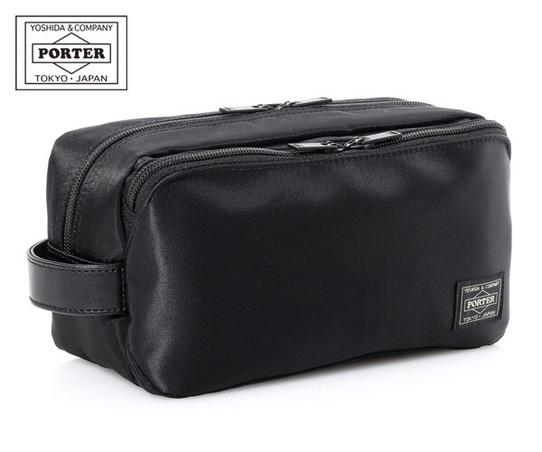 PORTER TIME Pouch 655-17877-10 (Color: Black) Yoshida & Co.