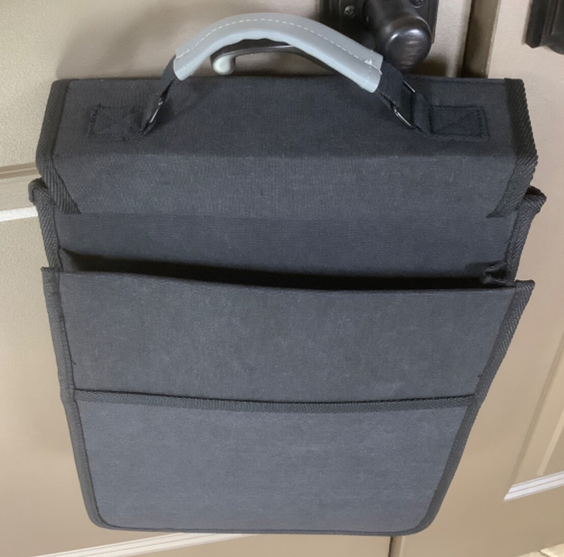 Bella Russo Messenger Travel Bag 14″ Black Canvas (New)