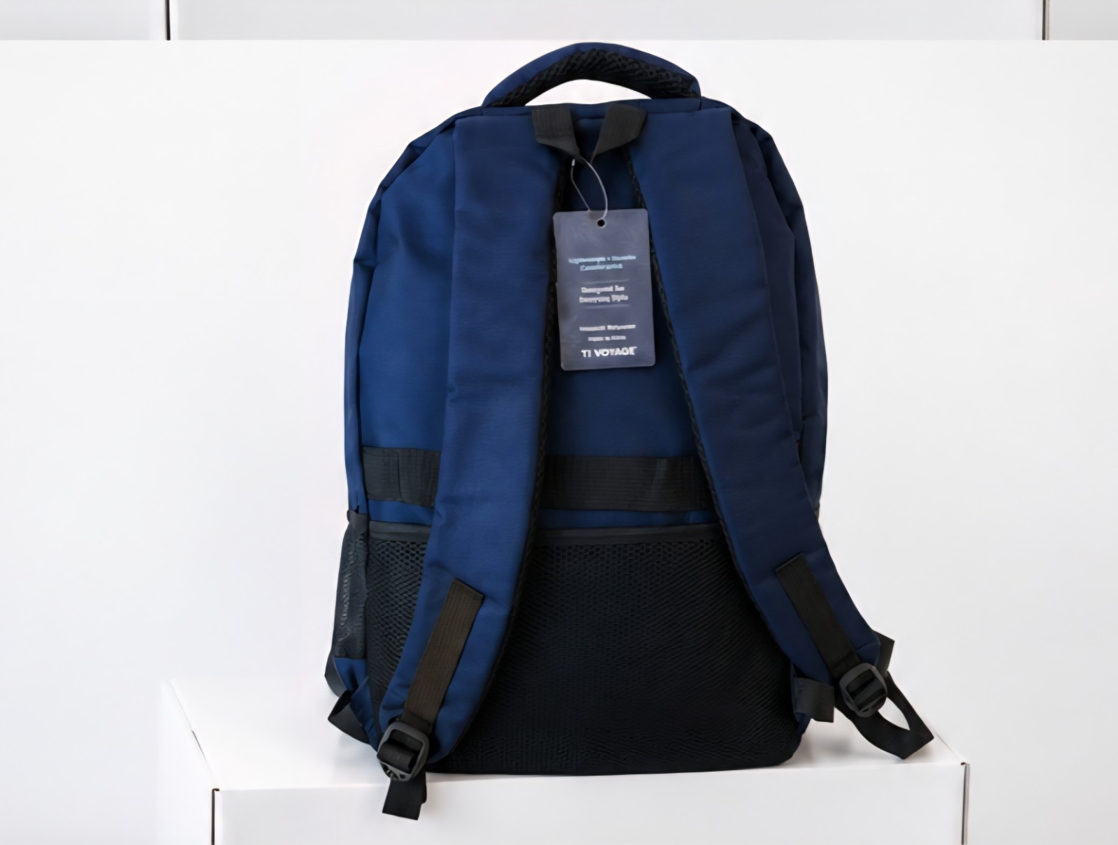 Ti Voyage Blue Navy Laptop Backpack Travel Zip, Adjustable Straps, Bottle Pocket