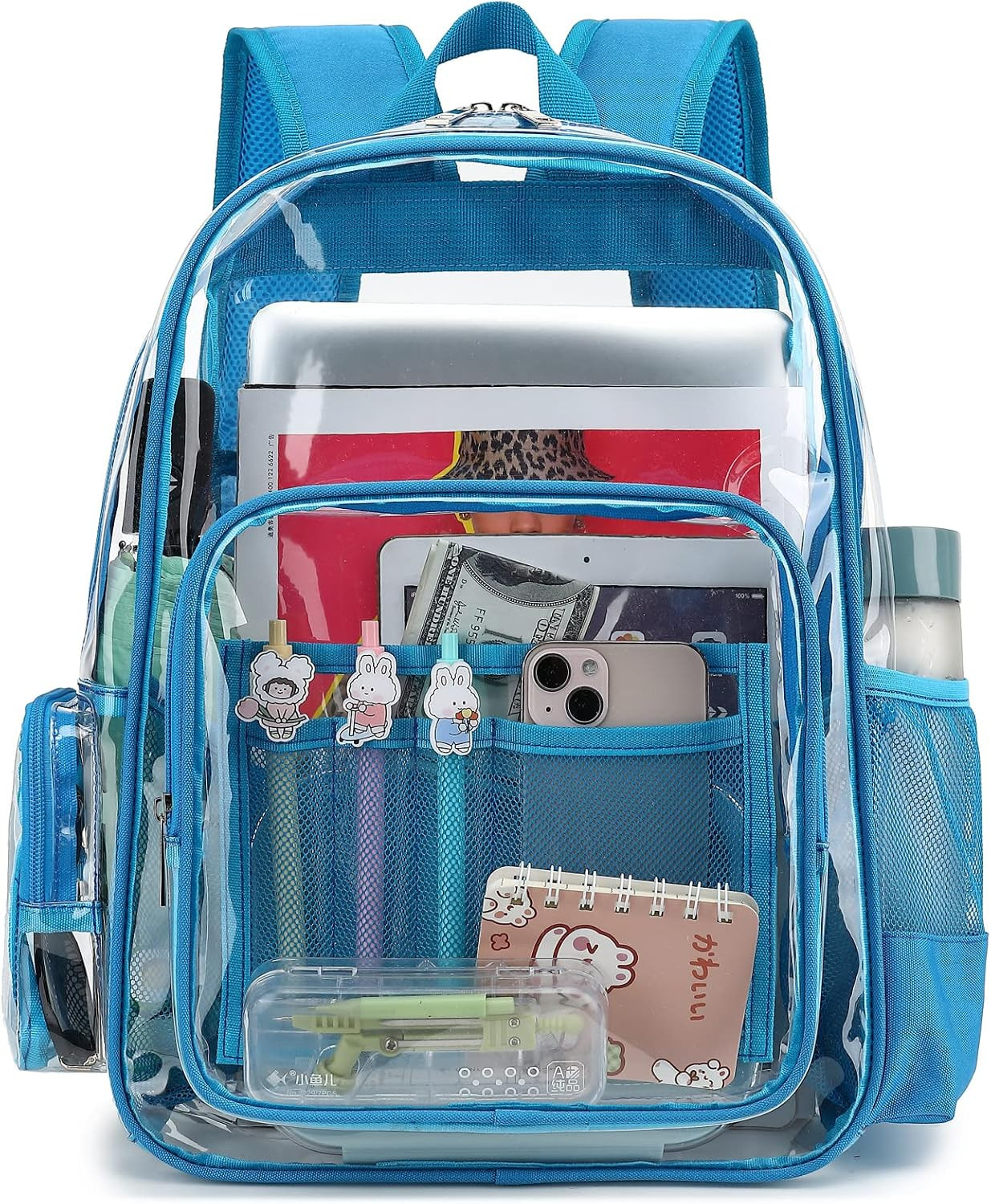 Heavy Duty Clear Backpack School Backpack, PVC Transparent Backpacks See through