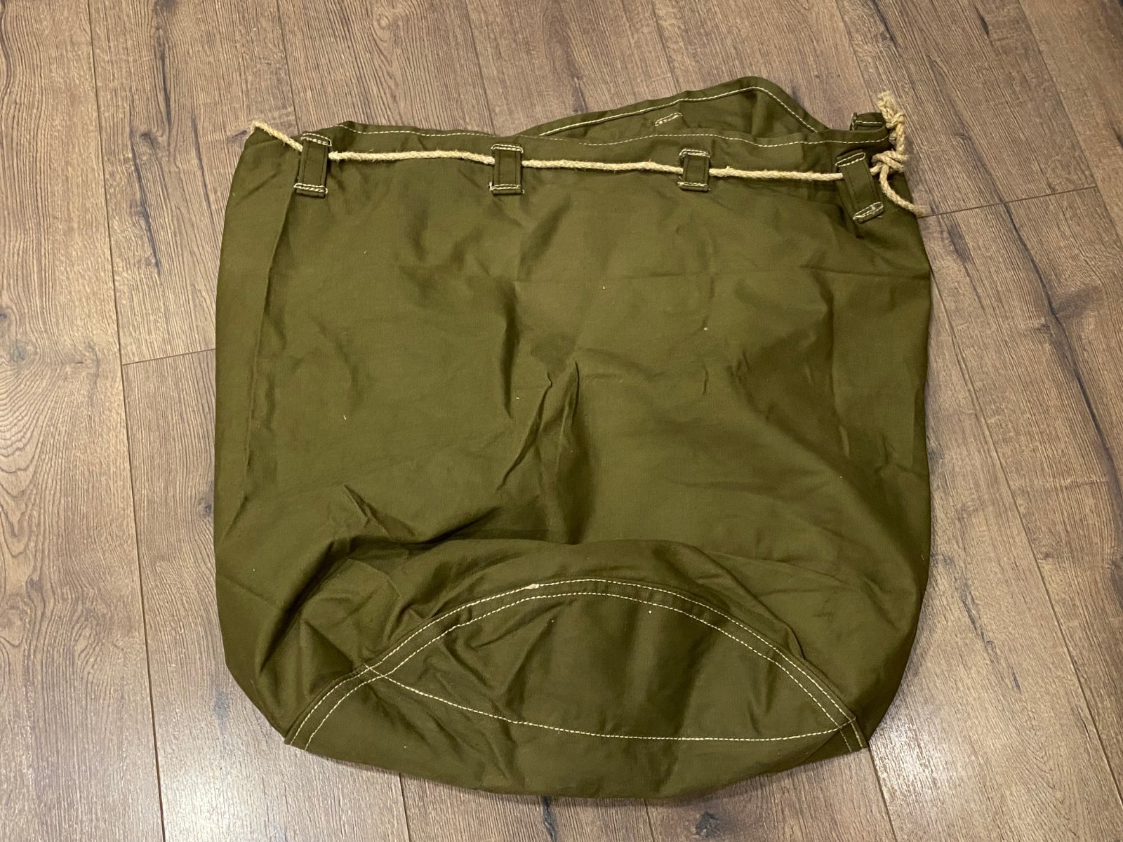 VINTAGE ALBANIA HUGE SOLDIER GREEN BAG SACK ARMY MILITARY COMMUNIST ERA #0535