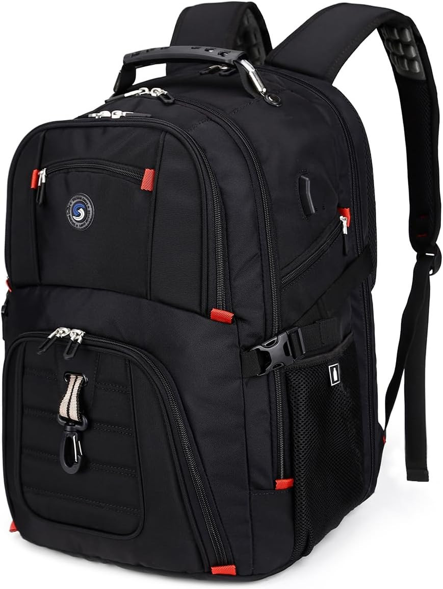 Extra Large 50L Travel Laptop Backpack with USB Charging Port, College High Scho
