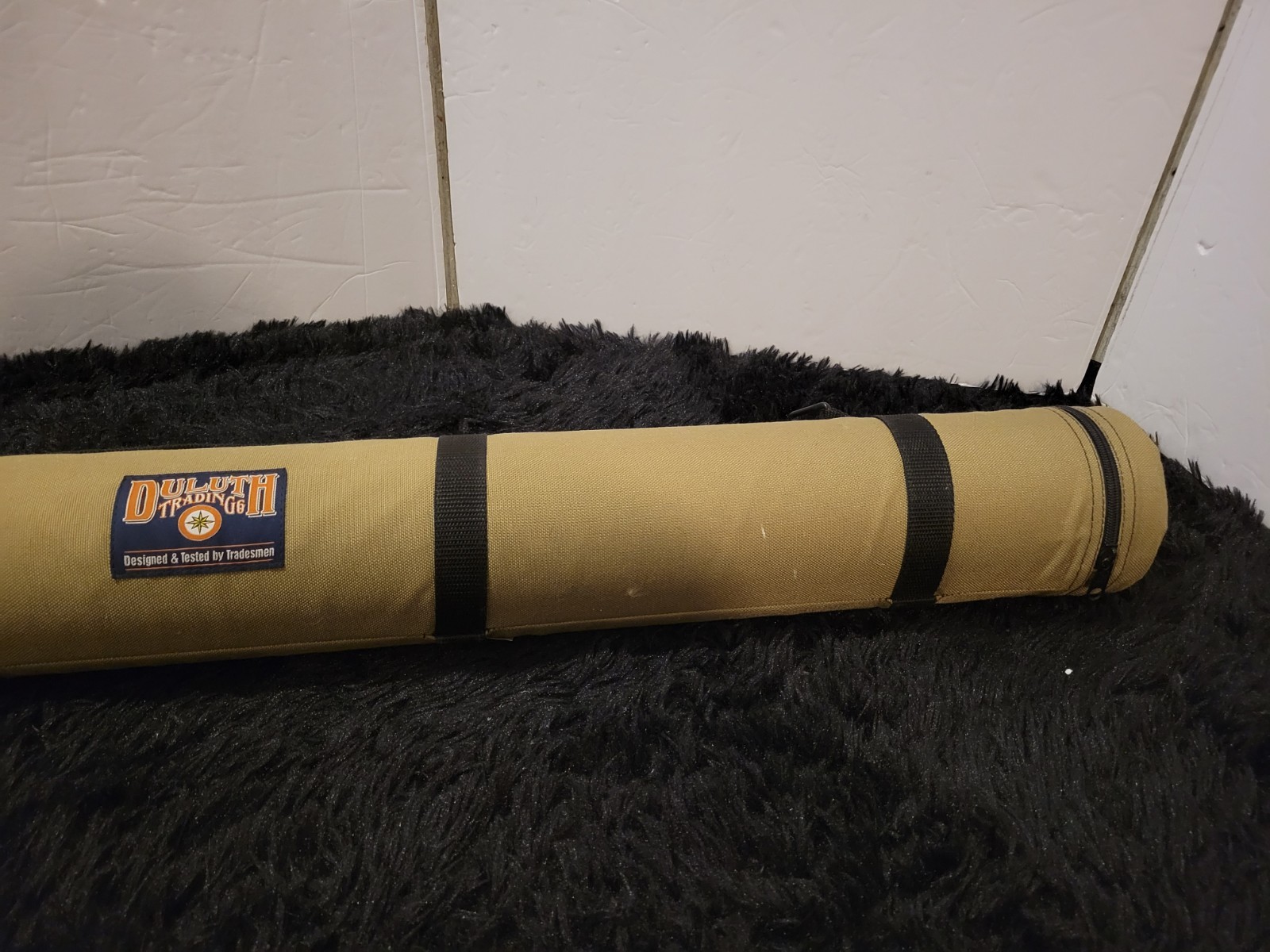 🔥 Duluth Trading Co. Hard Canvas Fishing Rod Travel Case Tube RARE Made In USA