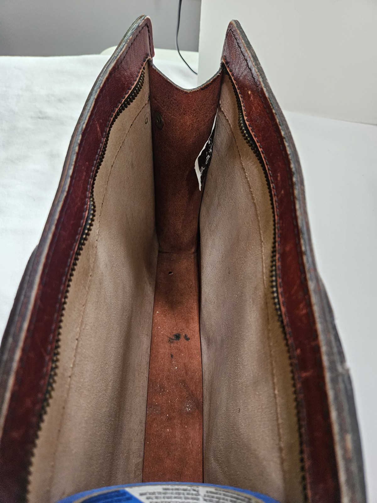 Vintage Pegasus Drop Handle Briefcase Brown Leather Made In USA 17.5 x 12 Inches