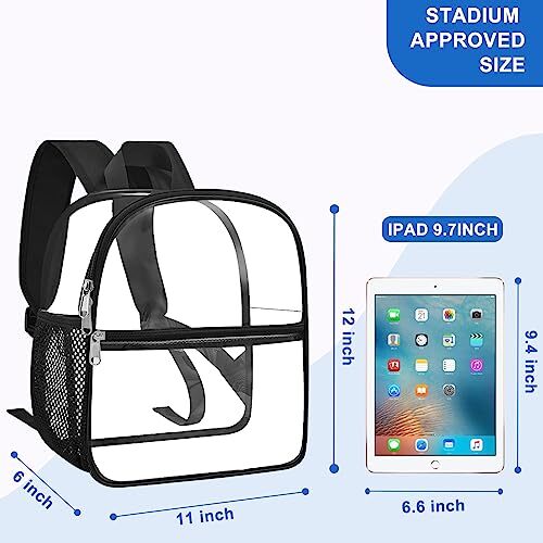 Clear Stadium Backpack 12x6x12 Small Clear Bag Stadium Approved Great for Gam…