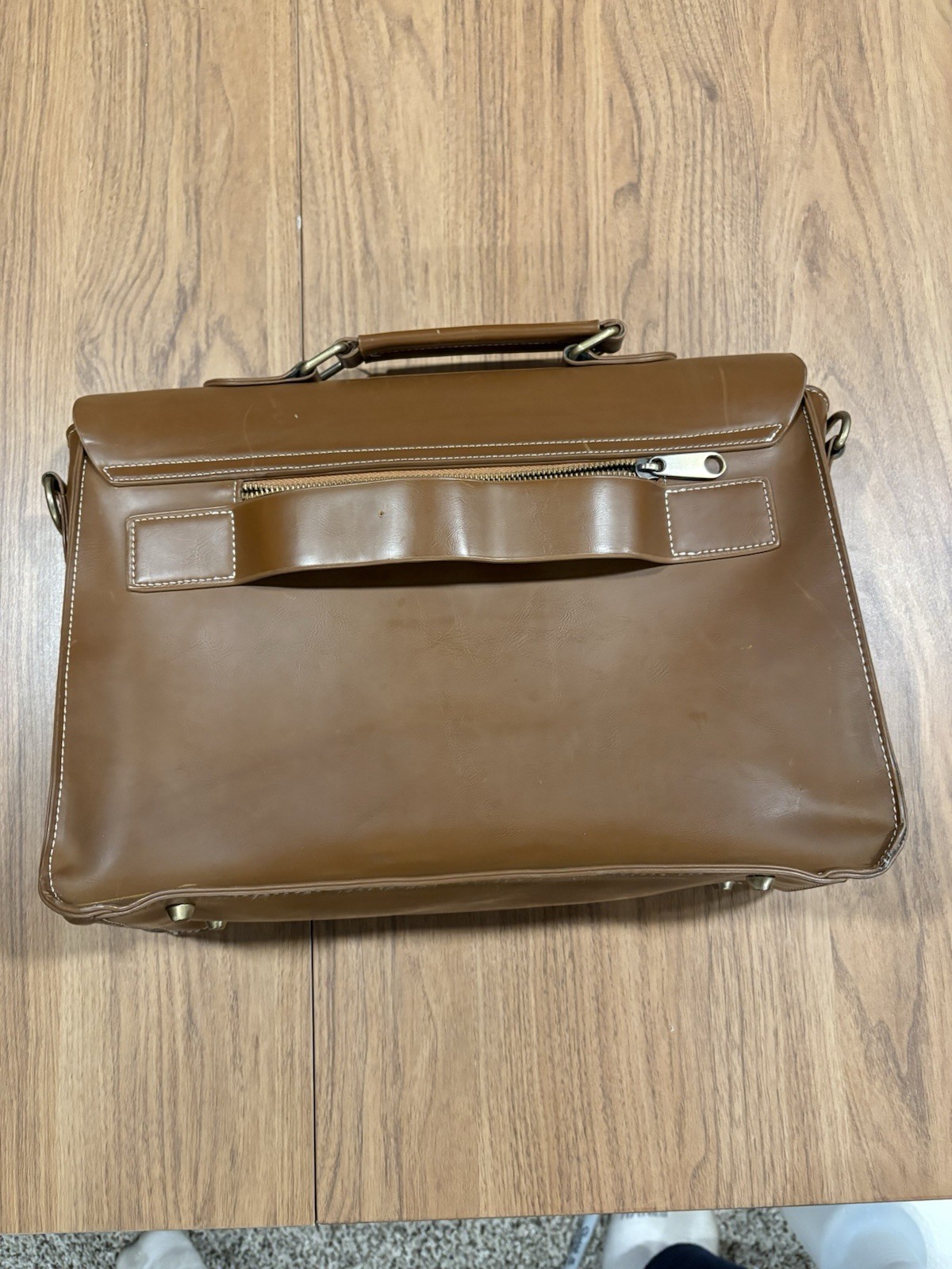 Brown Leather Messenger Bag Briefcase Satchel Laptop Crossbody Mens
