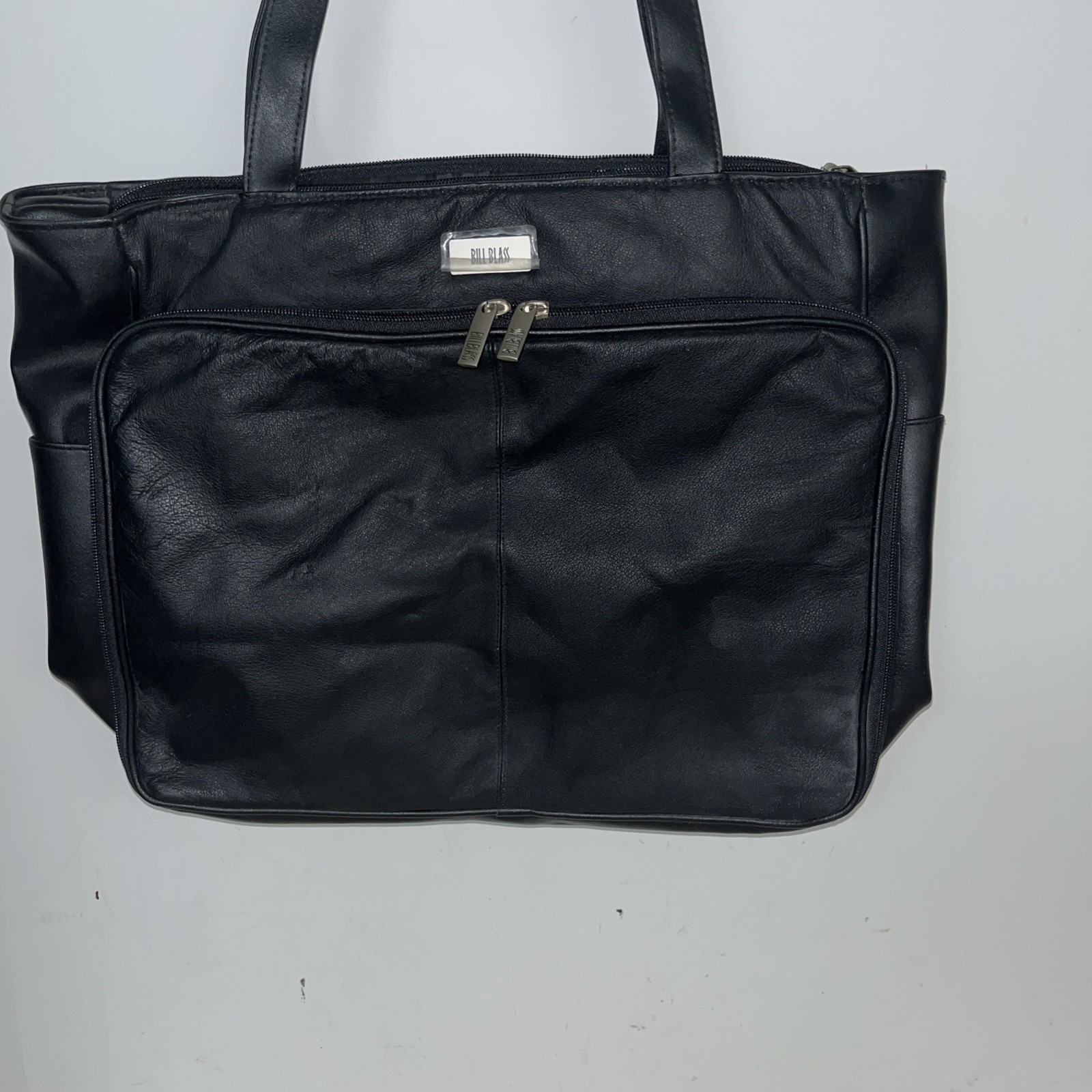 BILL BLASS BLACK LEATHER LIKE KE MENS SHOULDER TOTE LAPTOP BRIEFCASE BAG NEW