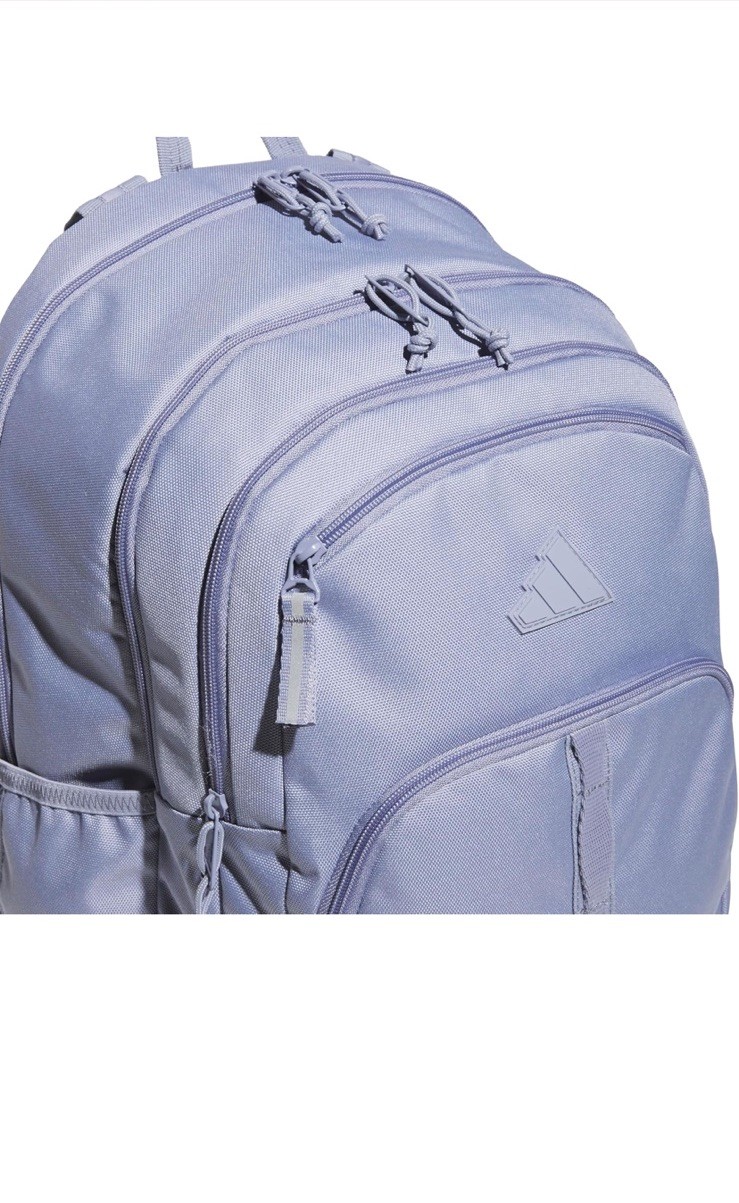 Adidas Prime 7 Backpack For Laptop School And Travel, 37 L Silver Violet