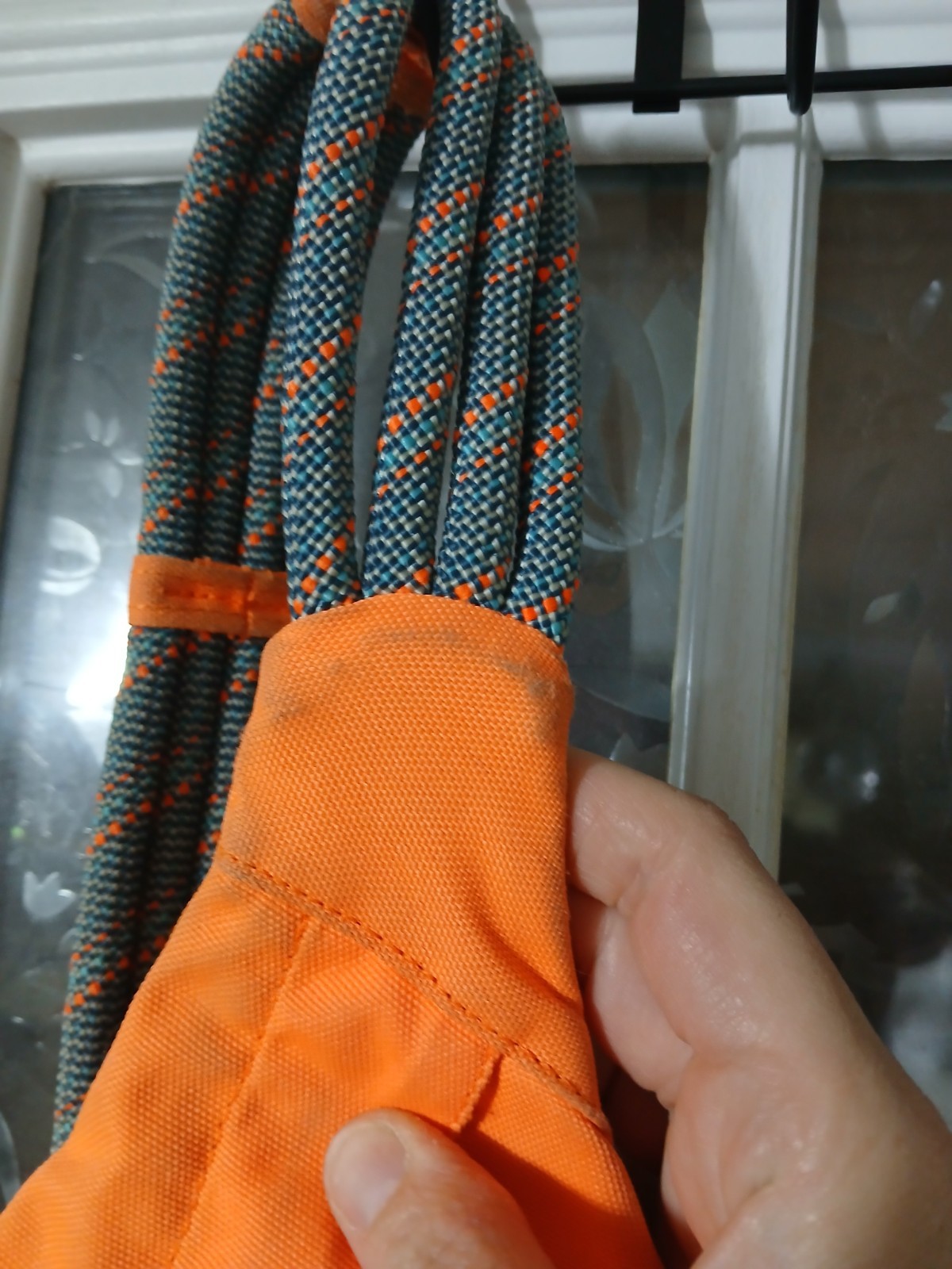 KAVU Adjustable Rope Sling Bag Bright Orange- Crossbody Outdoor Pockets