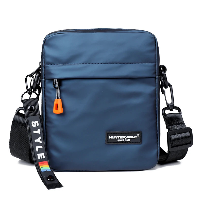 Simple Mini Men Crossbody Bag For Phone Side Bag Casual Waterproof PU Leather.