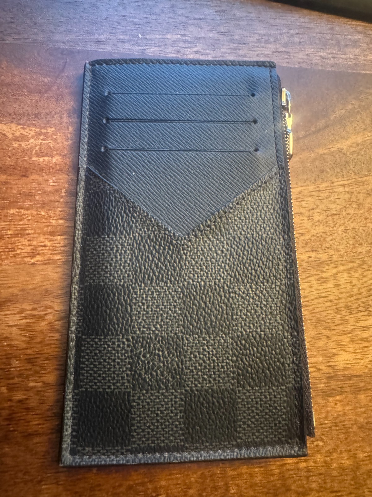 Louis Vuitton Damier graphite coin card holder LV