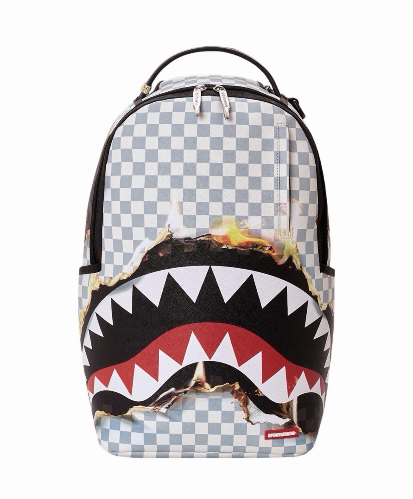 Sprayground Reveal The Real Backpack Check Melt Black Book Bag School Travel