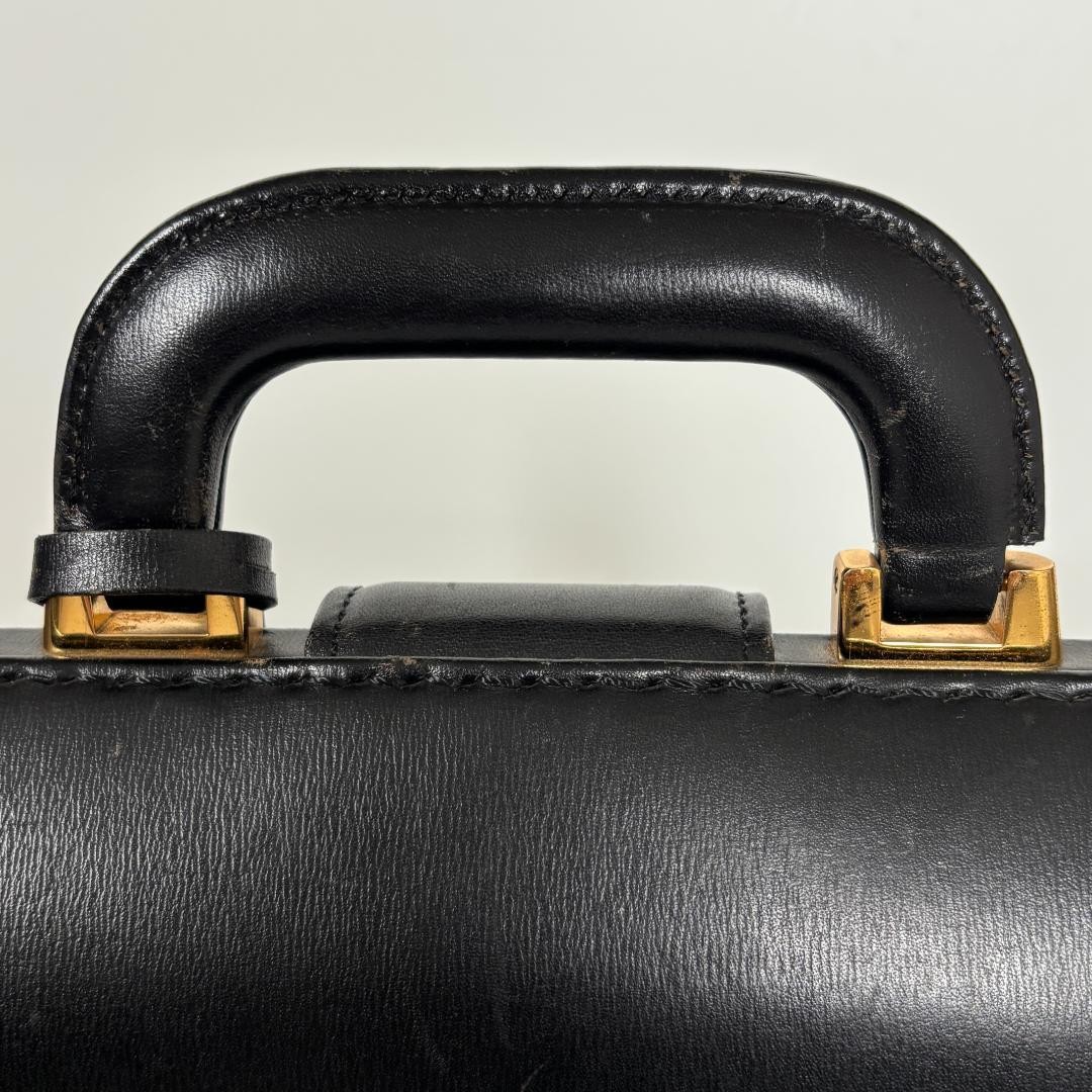 Authentic Yoshida Kaban PORTER Dulles Leather Bag Black 46.5cm x 34cm x 15cm Dam