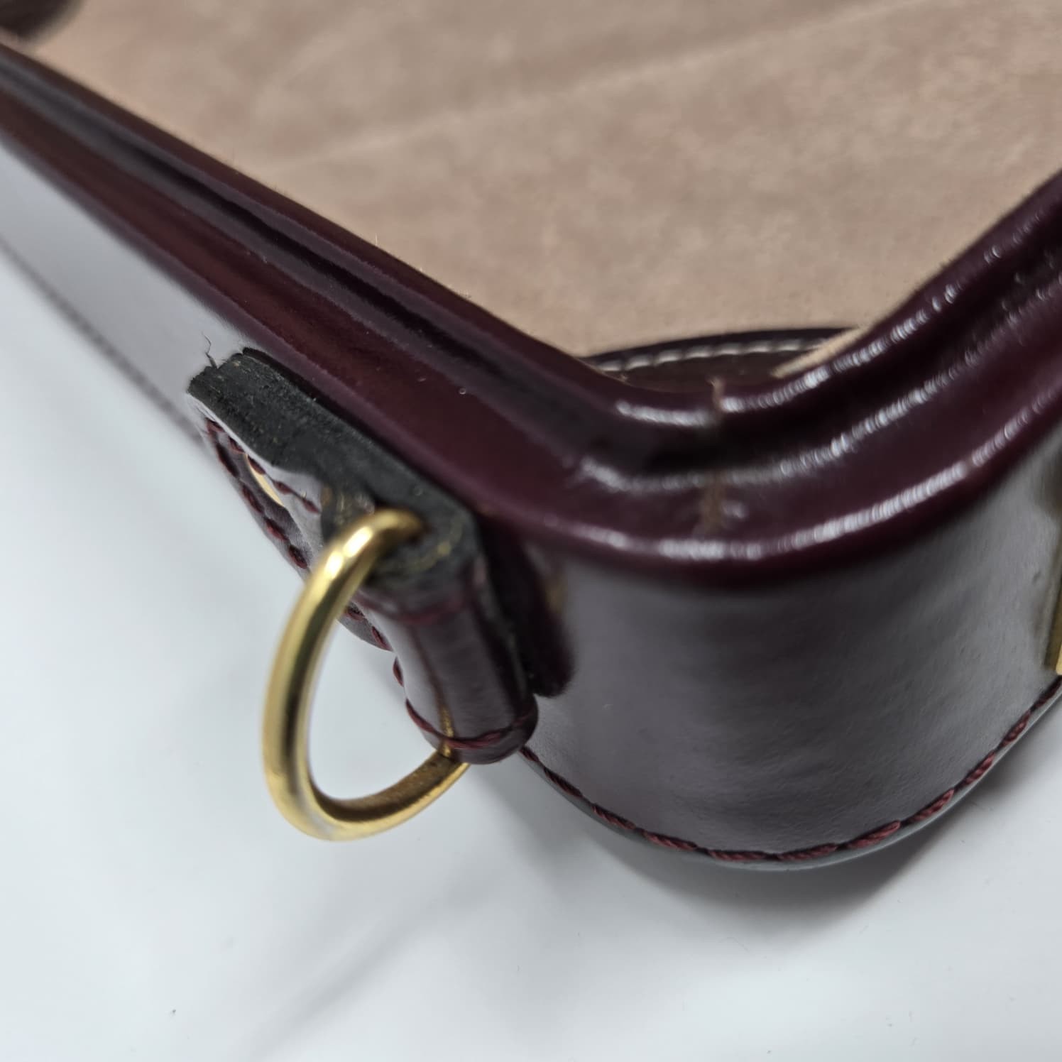Vintage Mark Phillip Top Grain Leather Attache Burgundy Briefcase w/ Combo Locks
