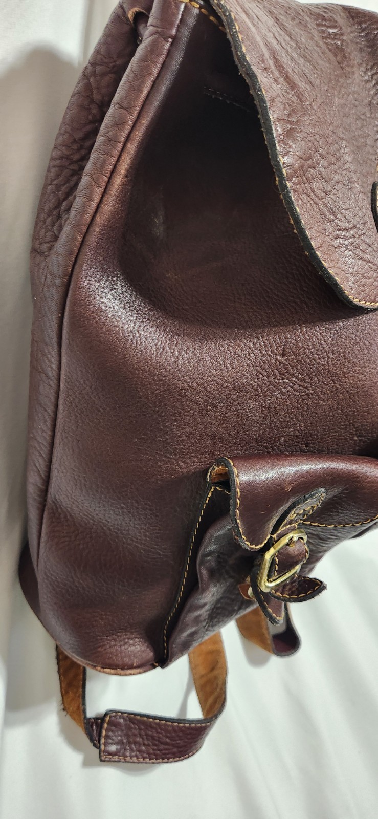 Moda D’Luciano Backpack 1/8th Inch Thick Full Grain Leather Travel Rucksack