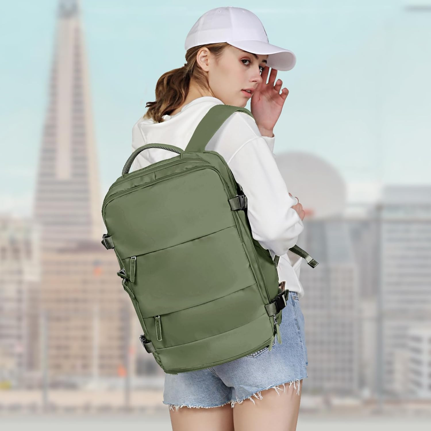 Coowoz Large Travel Backpack Flight Approved Waterproof Carry-On Daypack
