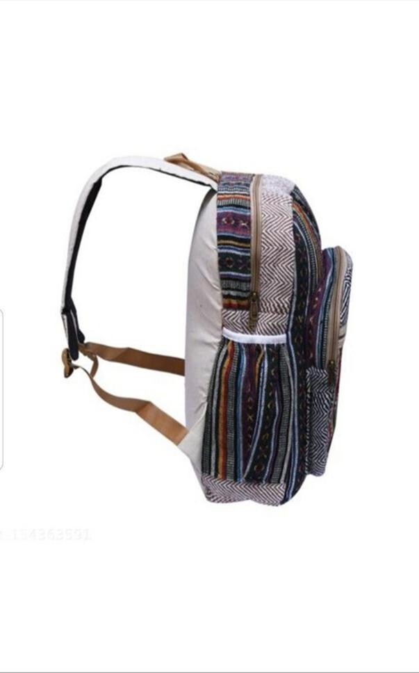 Small 5 L Backpack New Pure Hemp Laptop Bag Backpack/Traveler Bag (Multi-color)