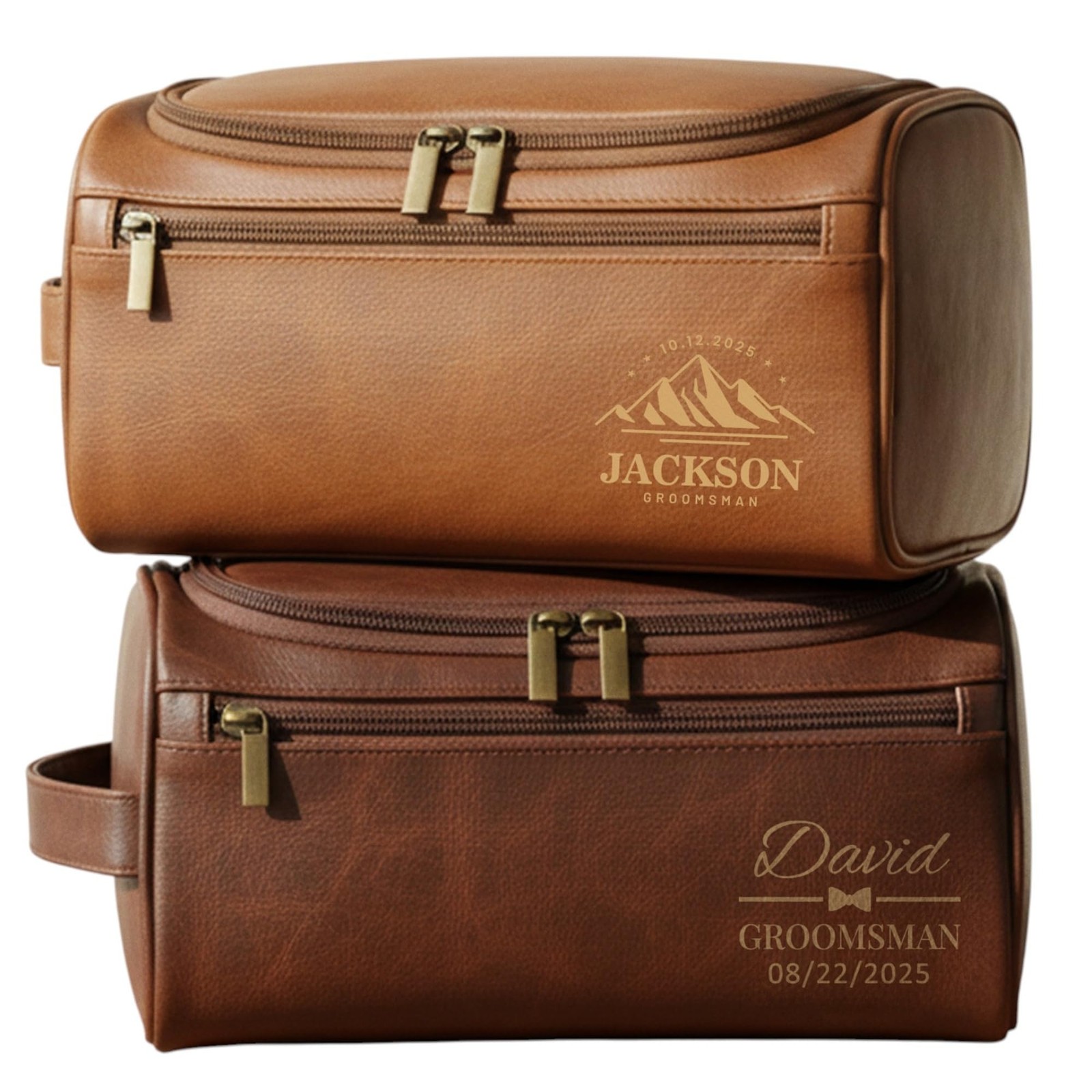 Ships Next Day, Personalized Travel 10″5″5, Brown, Coffee, Red Black
