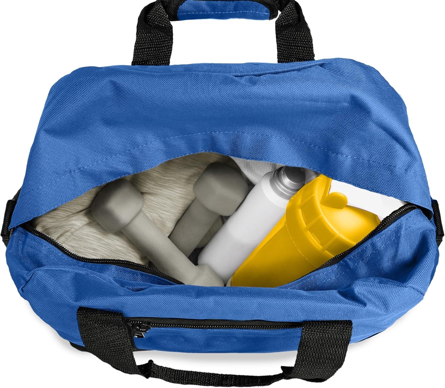 DALIX 14″ Small Duffle Bag 14" X 8-1/2" X 8-1/2", Royal Blue