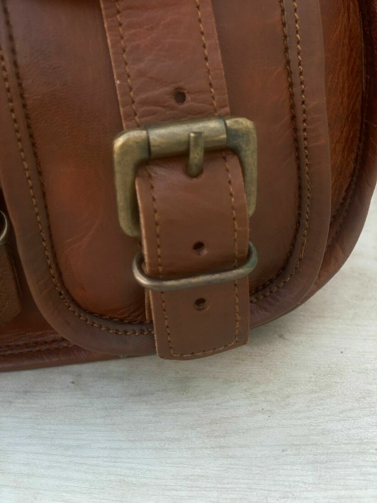 Motorcycle Pouch 2 Pcs Left Right Two Panniers Saddle Side Bags Vintage Leather