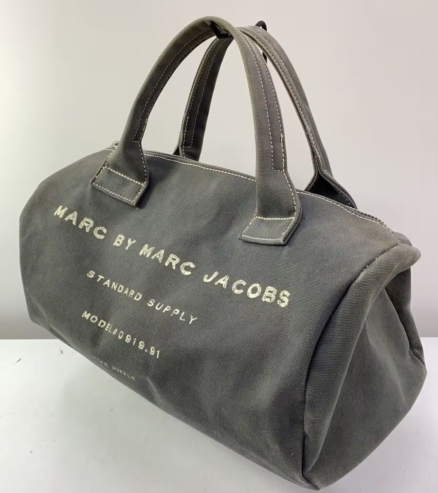 MARC BY MARC JACOBS Boston bag Gray Black Canvas Men Handbag Duffle