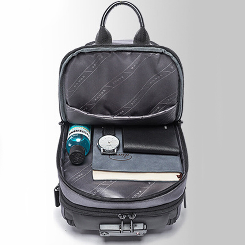 Men’s Sling Backpack Oxford cloth Waterproof&Anti-theft Crossbody Bag USB Port