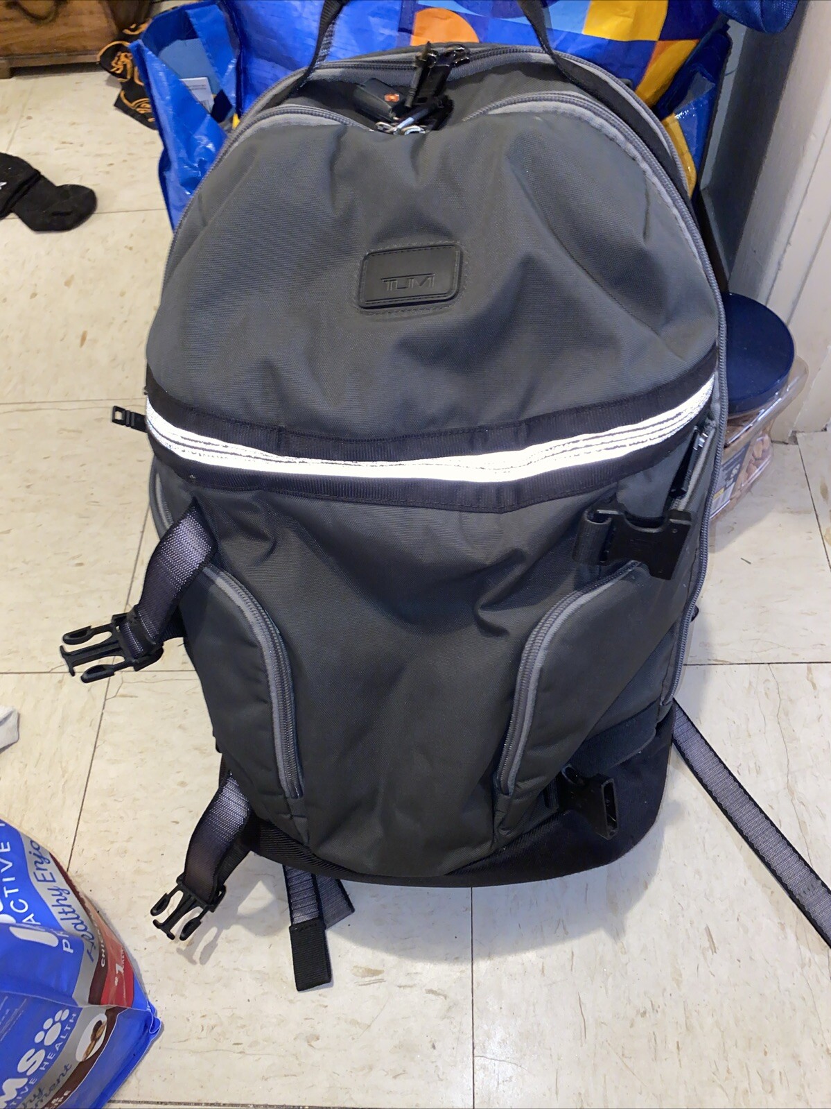 Rare Tumi Men’s Backpack Bag Black, Ballistic Nylon Hiking Camping Outdoor