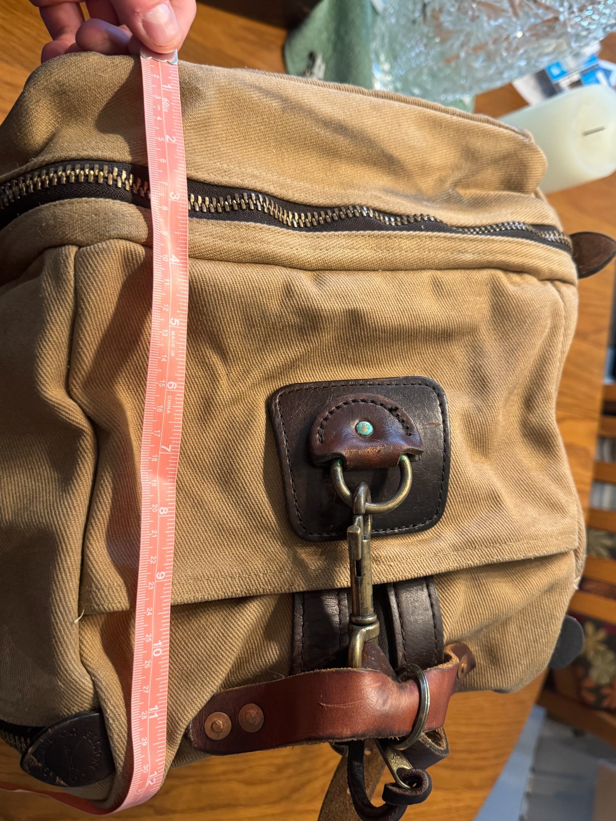 Filson Rugged Twill Outfitter Bag Brown Green Talon Era Rare Made in USA Vintage