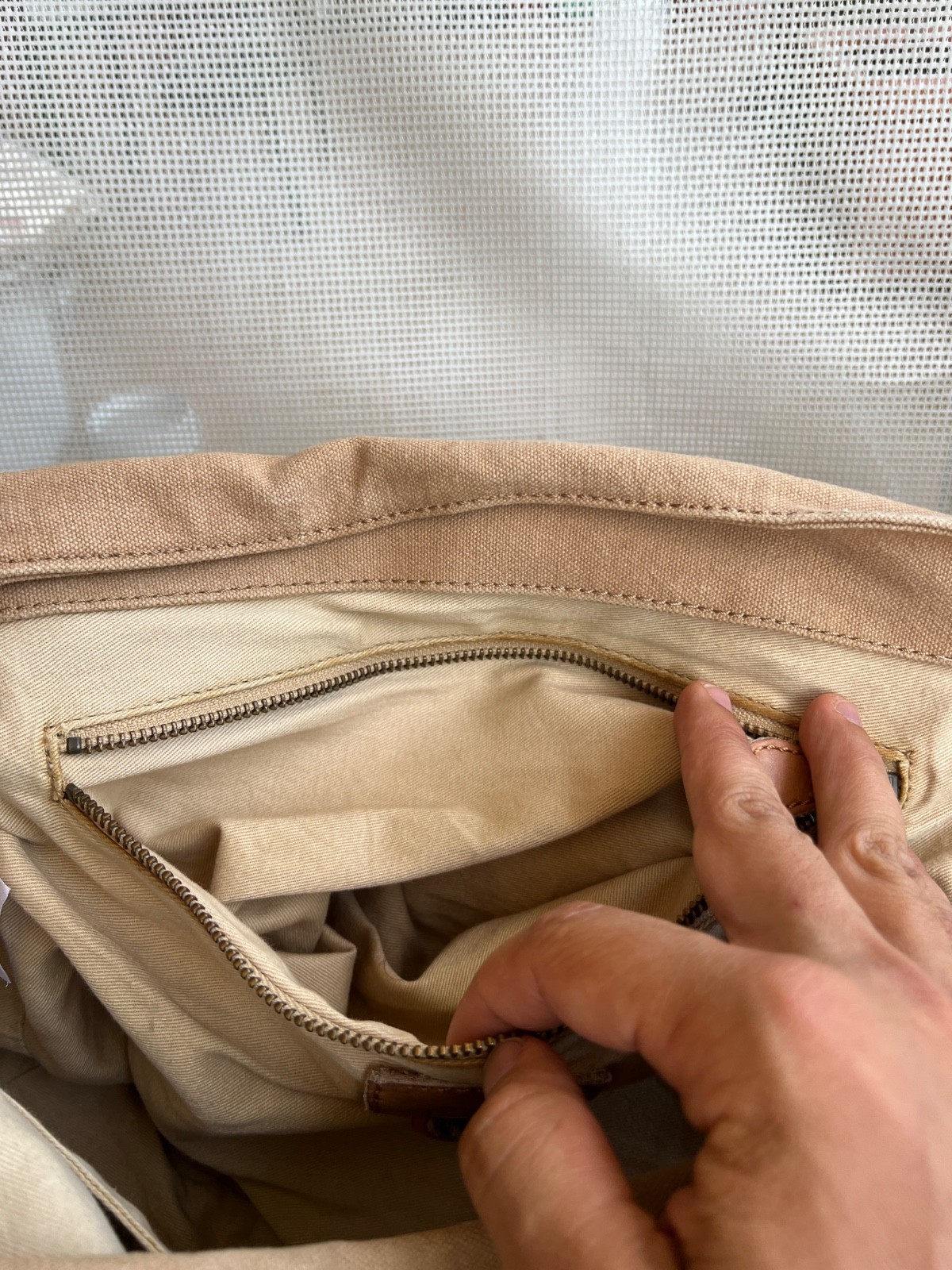 TIMBERLAND Messenger Shoulder Bag Colonial Cotton Leather Legend 554
