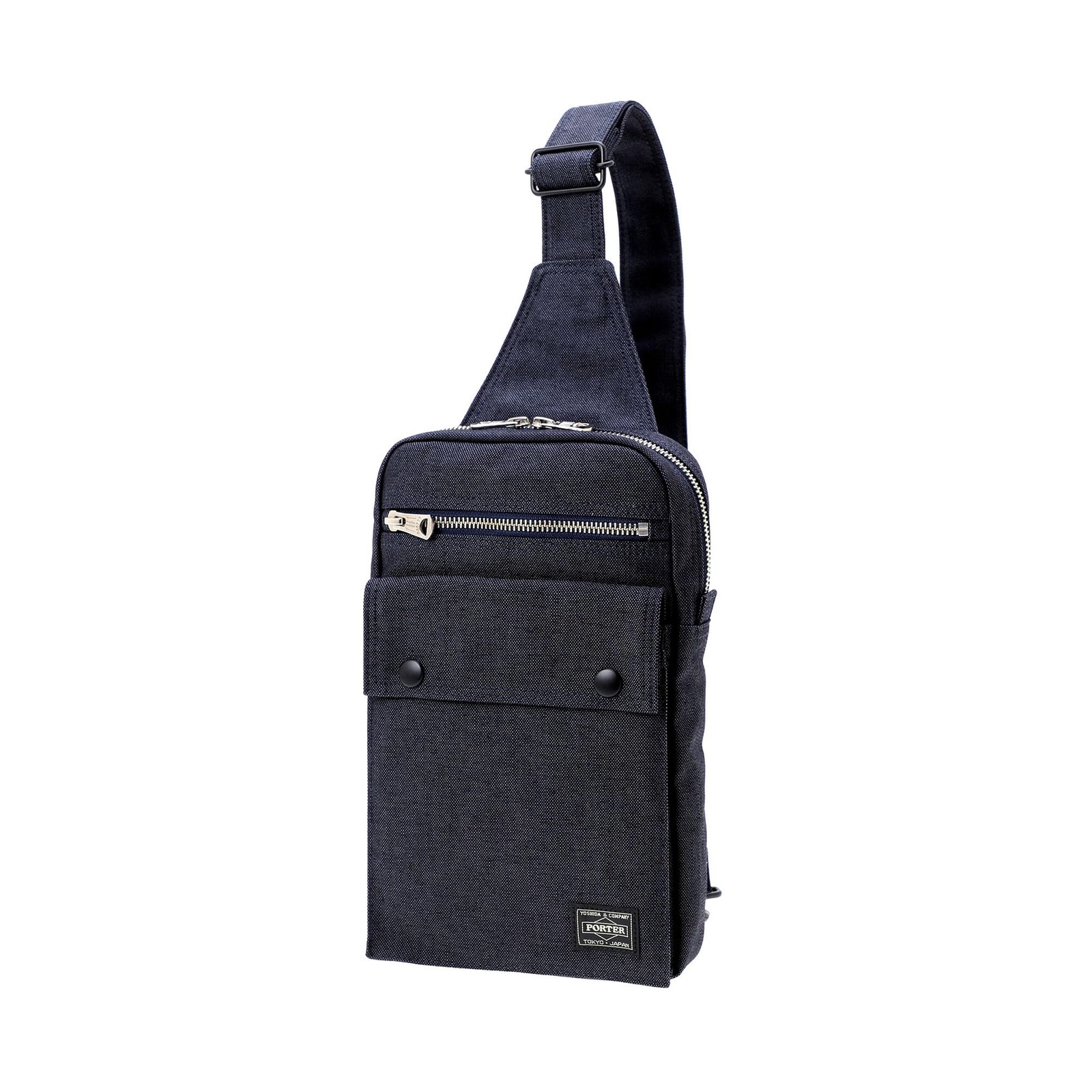 PORTER SMOKY Sling Shoulder Bag, Yoshida & Co., B5 size, Navy