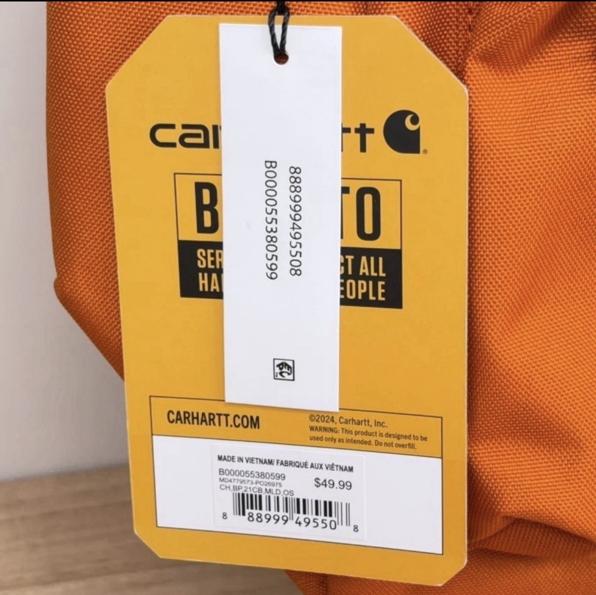 Carhartt 21L Classic Backpack W/ Laptop Sleeve – Marmalade