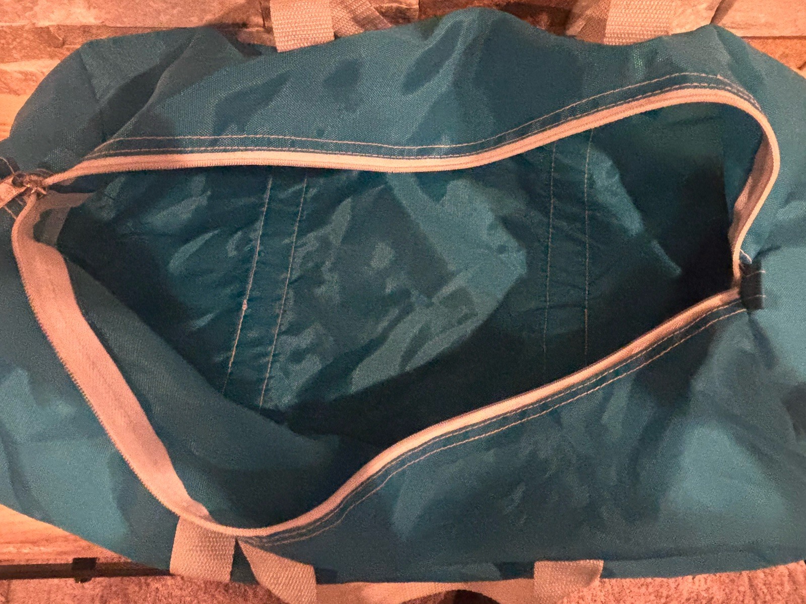 Vintage 80s American Express Duffle Bag Blue Nylon Travel Bank Credit Card