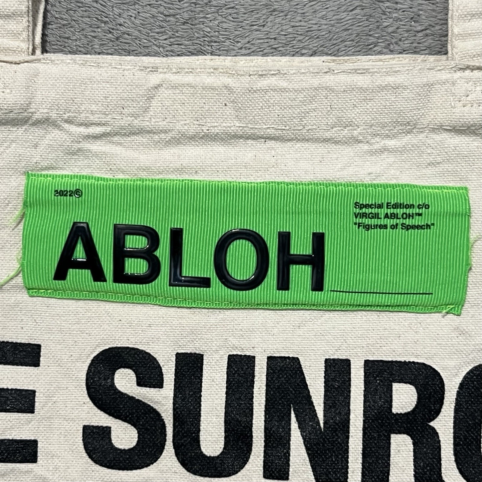 Off White Virgil Abloh Brooklyn Museum FOS Figures of Speech Canvas Tote Bag