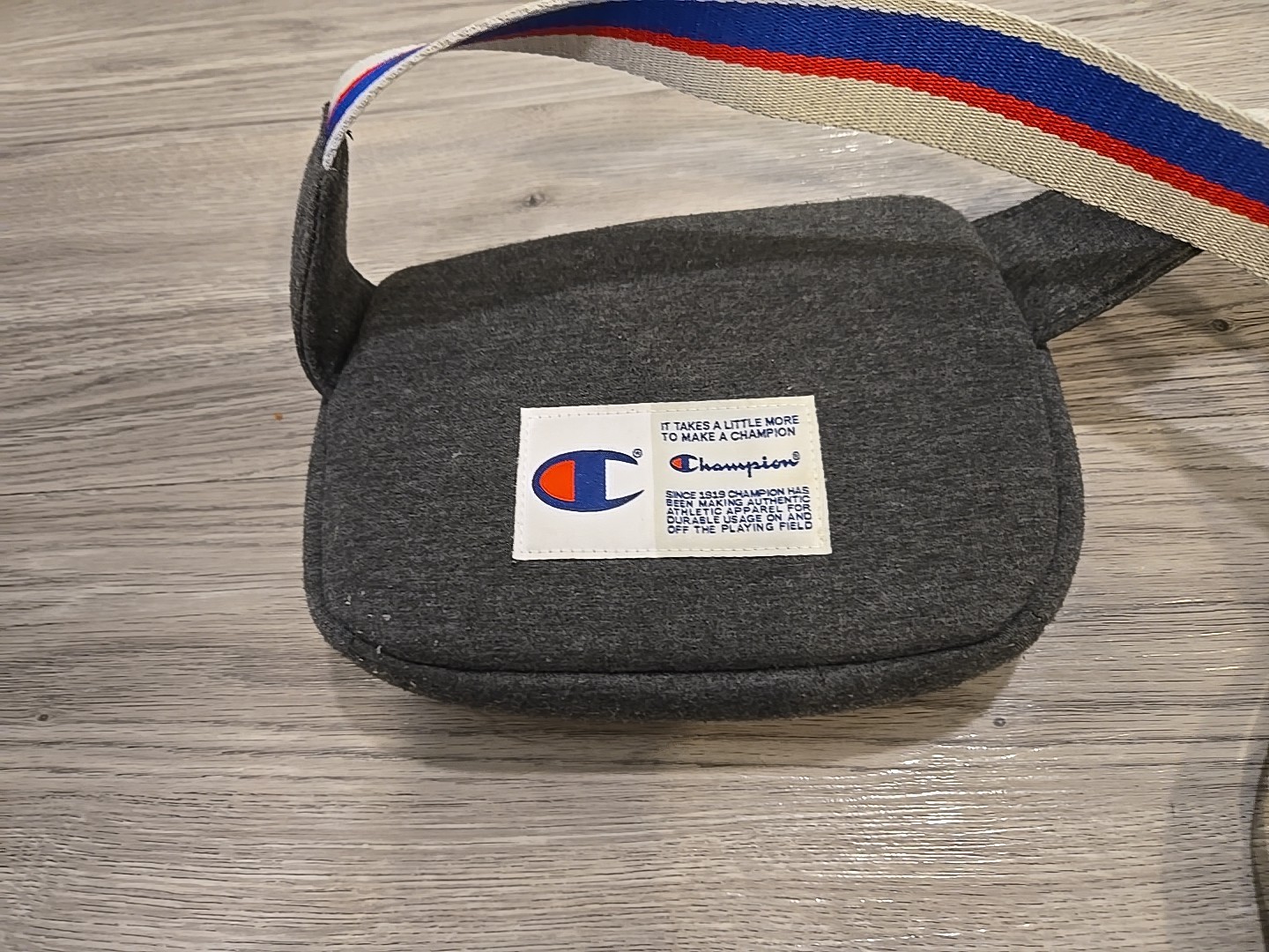 Champion Multi Purpose Zipper Fanny Pack Bum Bag Belt Adjustable Dark Grey Gray