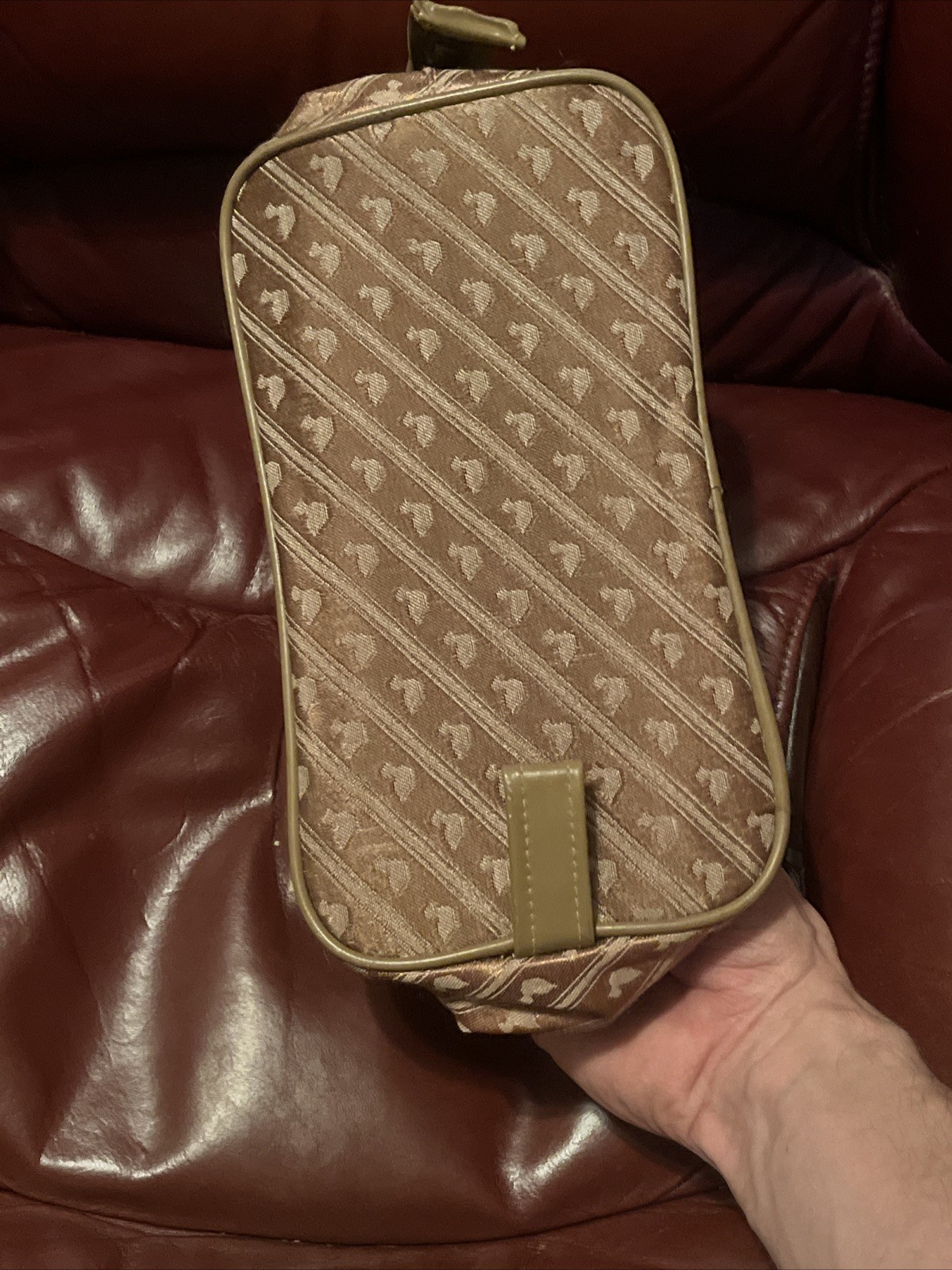 VINTAGE Avon Tan Brown Ducks Toiletry Shaving Bag Mens Travel Bag rare