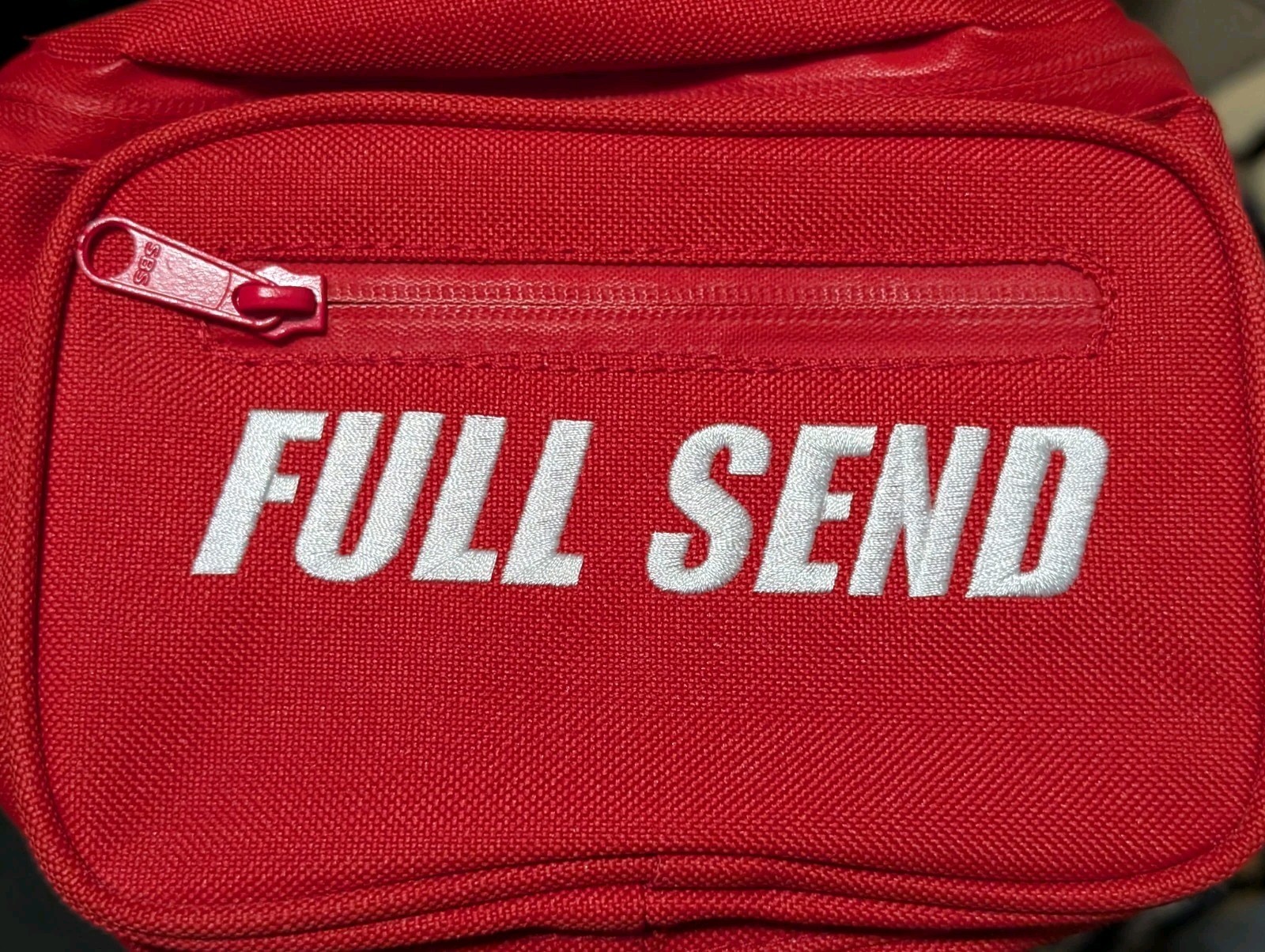 Full Send Fanny Pack Red Official Nelk Boys Red Fanny Pack