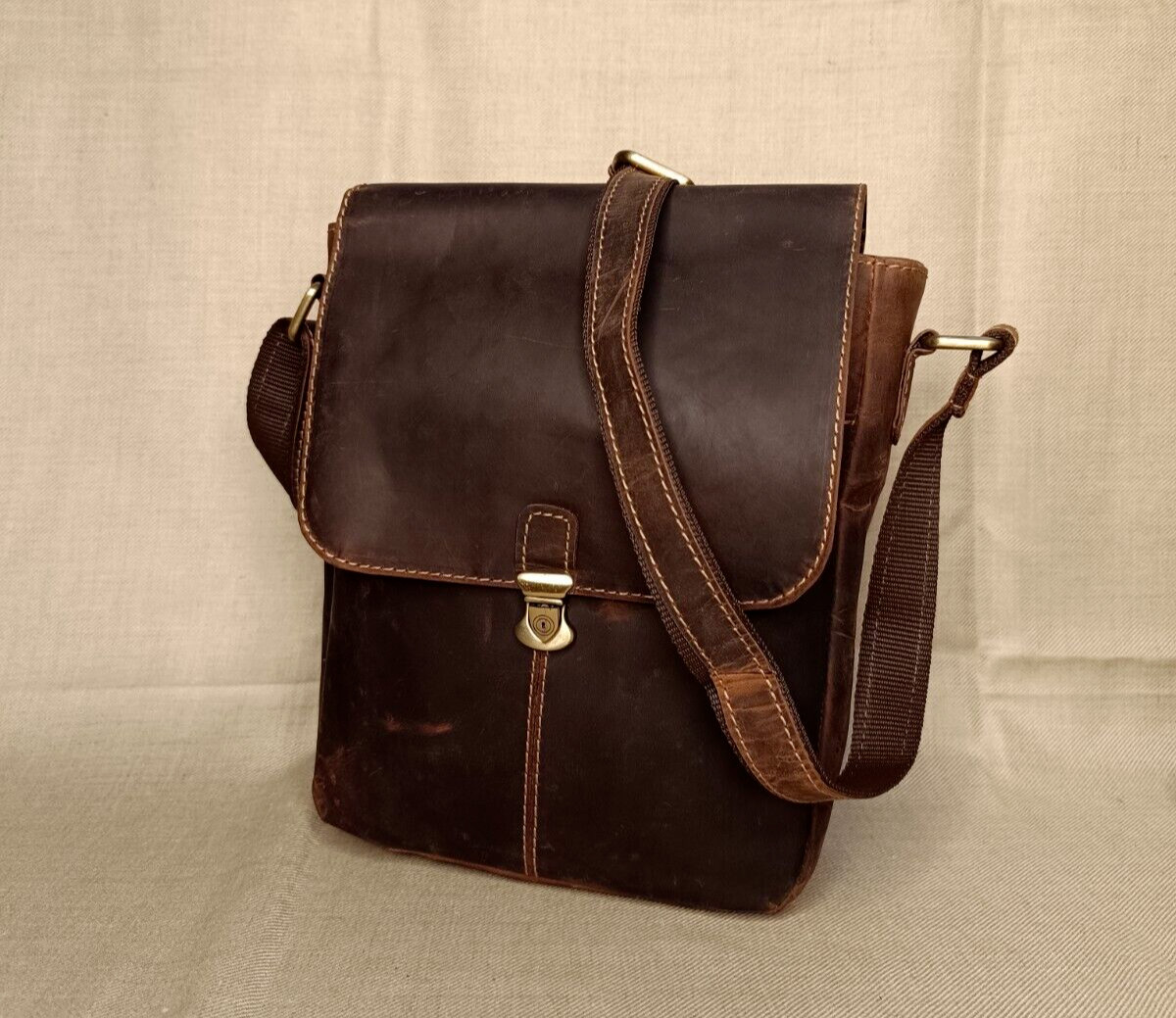9 In Crossbody Messenger Bag Buffalo Leather Purse Satchel Handbag Sling Bags