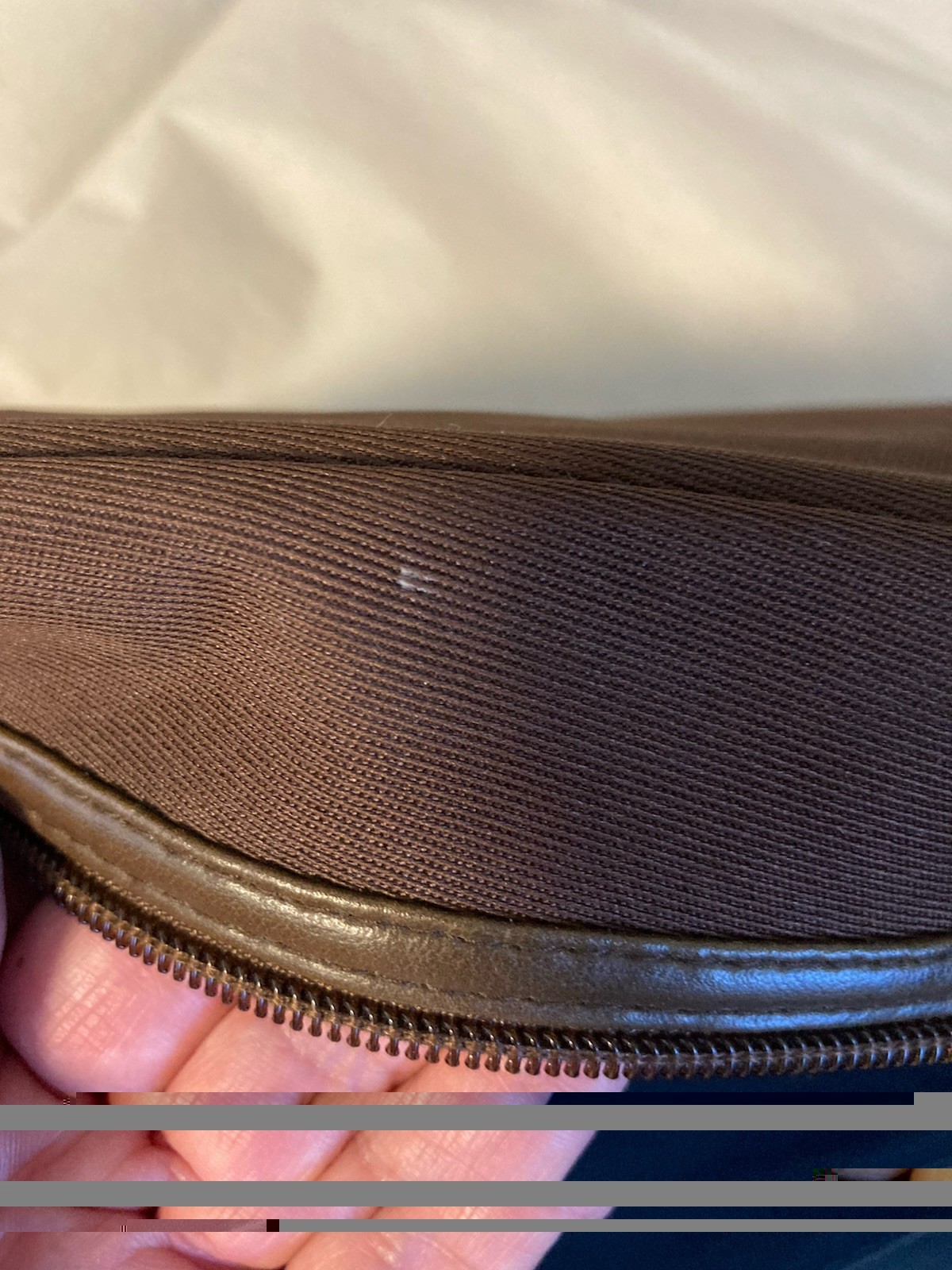 Calvin Klein Fabric Brown Toiletry Shave Bag Travel Case Dopp Kit
